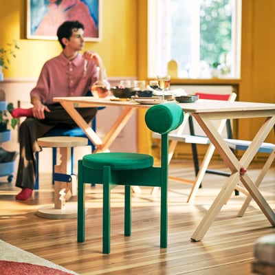 IKEA PS 2026 IKEA PS 2026 Стул, ярко-зеленый/Knäbäck ярко-зеленый